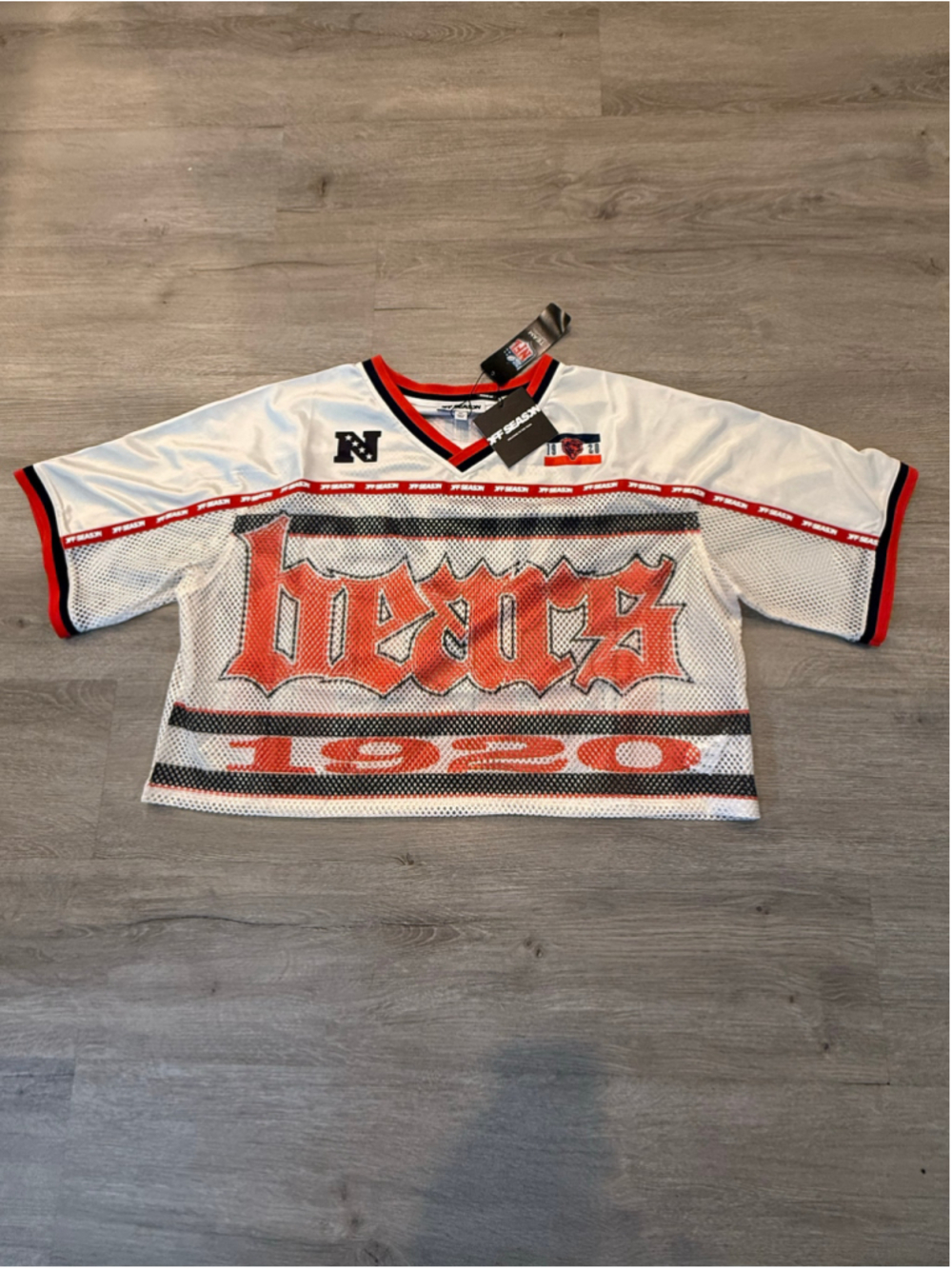 Women's Off Season Chicago Bears Jersey XL Cream Orange